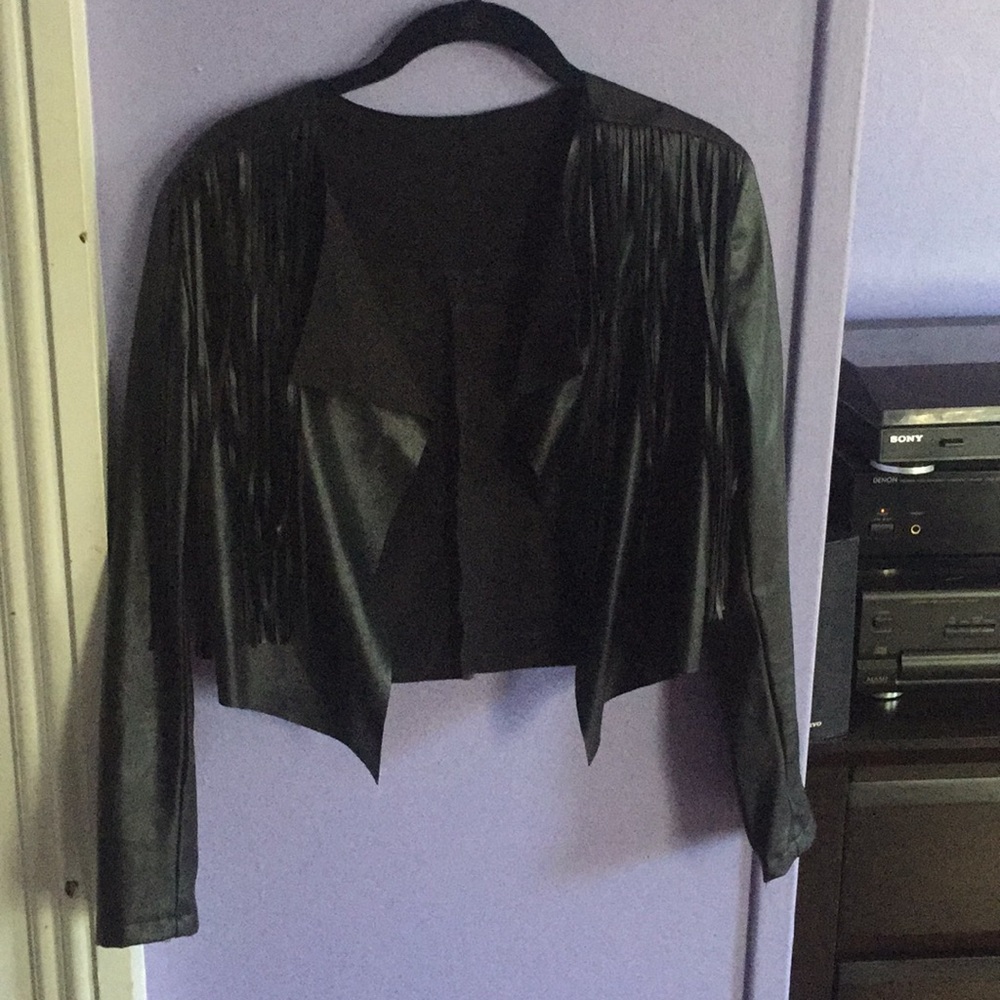 black fringe jacket